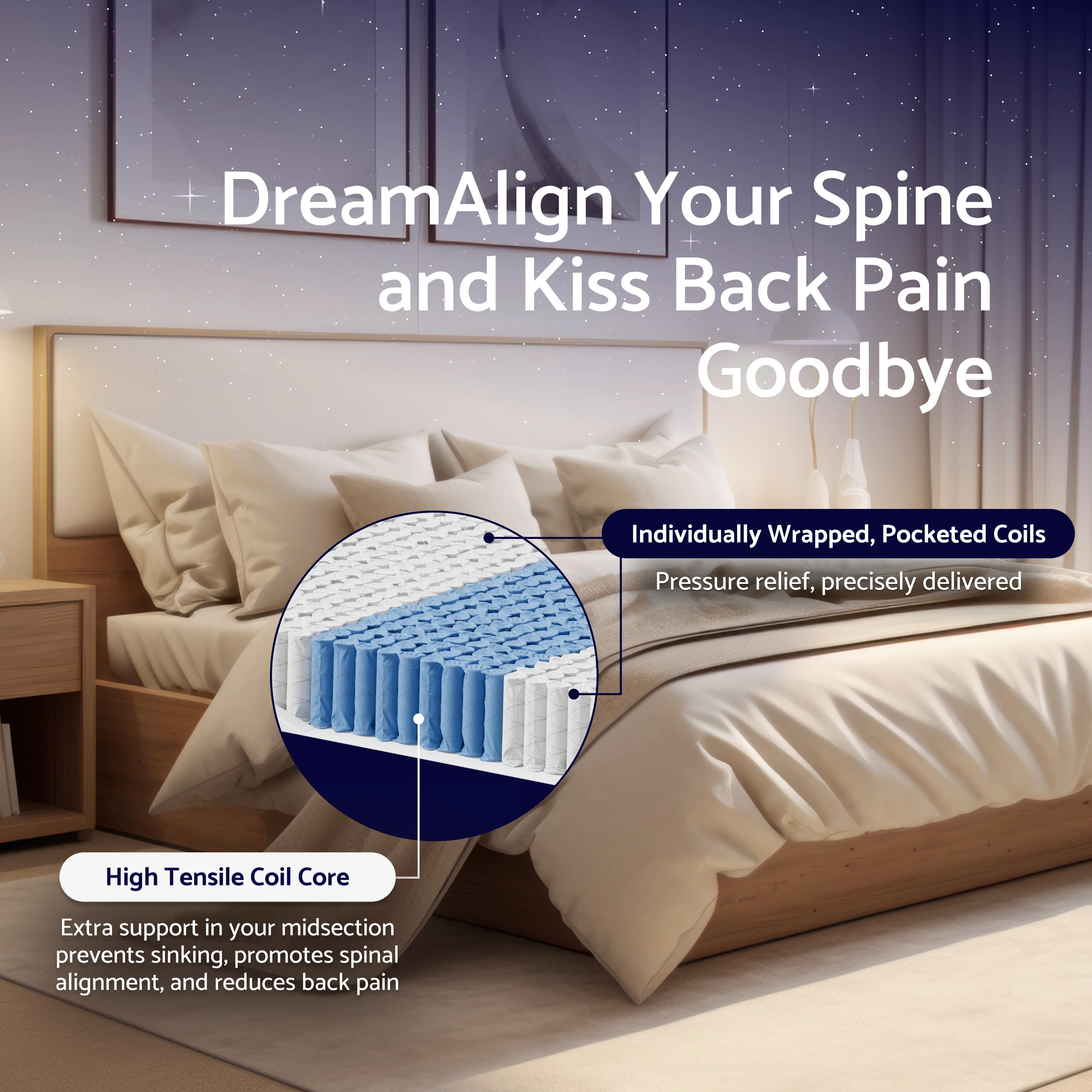 Dosaze DreamAlign Hybrid Firm Mattress - Image 3
